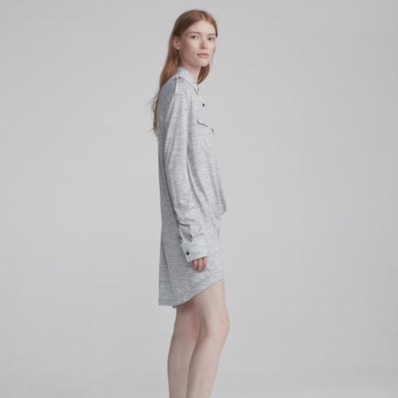 Rag & Bone Gray Heather Leyton Wool Blend Casual Dress Size Medium - Picture 3 of 8